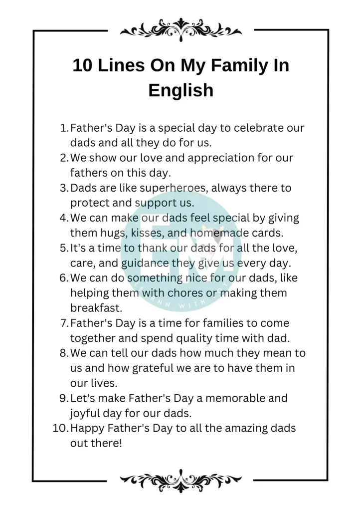 10 lines on father's day