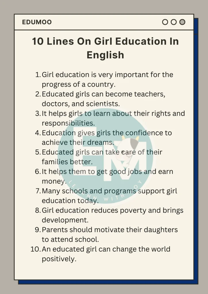 10 Lines On Girl Education In English