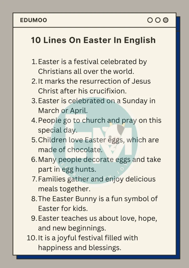 10 Lines On Easter